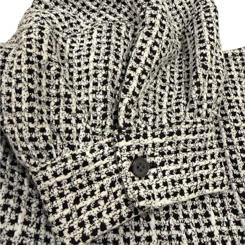 LOFT Gray Textured Puff Sleeve Dress - Picture 8 of 10